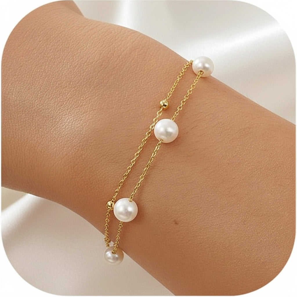 Verstellbares Knotenketten-Lagenarmband für den täglichen Gebrauch