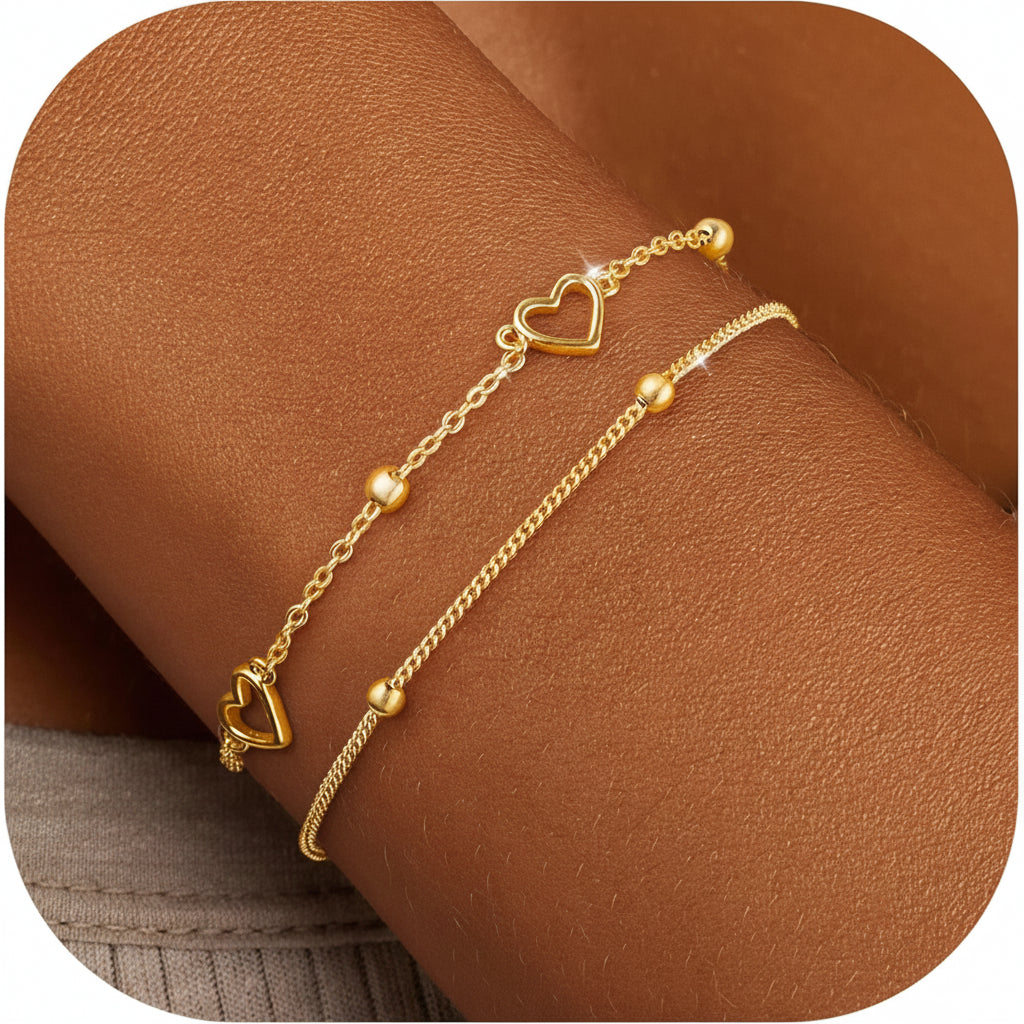 Verstellbares Knotenketten-Lagenarmband für den täglichen Gebrauch