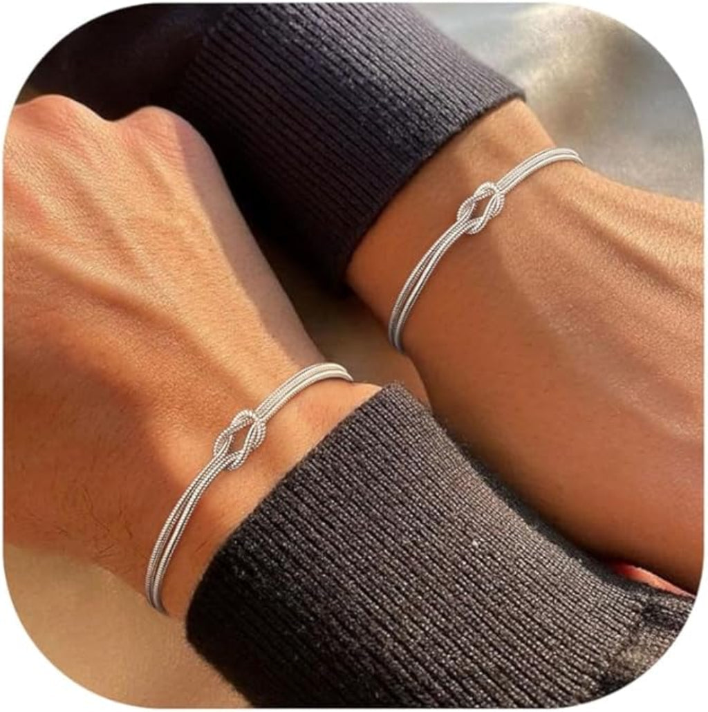 Verstellbares Knotenketten-Lagenarmband für den täglichen Gebrauch