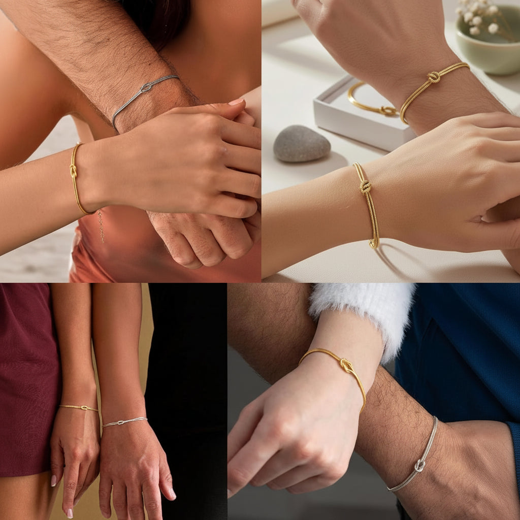 Verstellbares Knotenketten-Lagenarmband für den täglichen Gebrauch