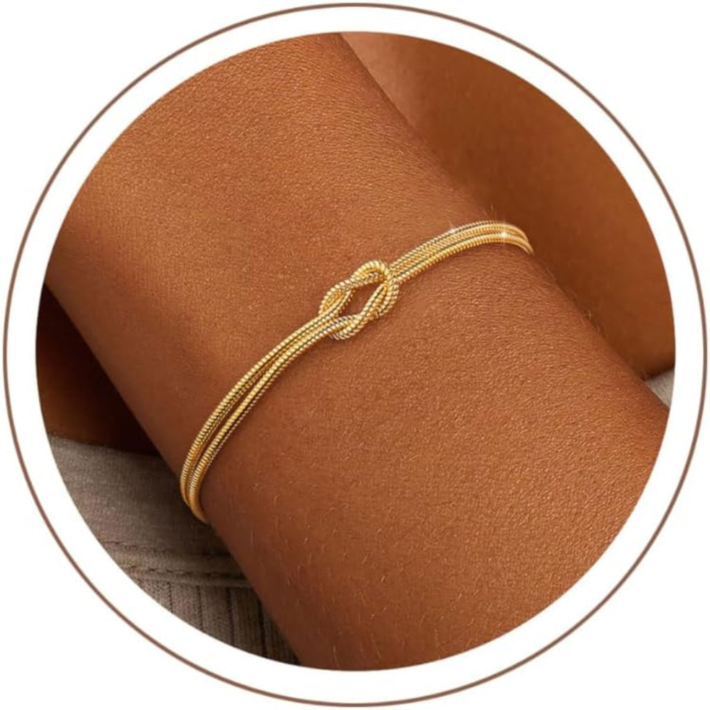 Verstellbares Knotenketten-Lagenarmband für den täglichen Gebrauch