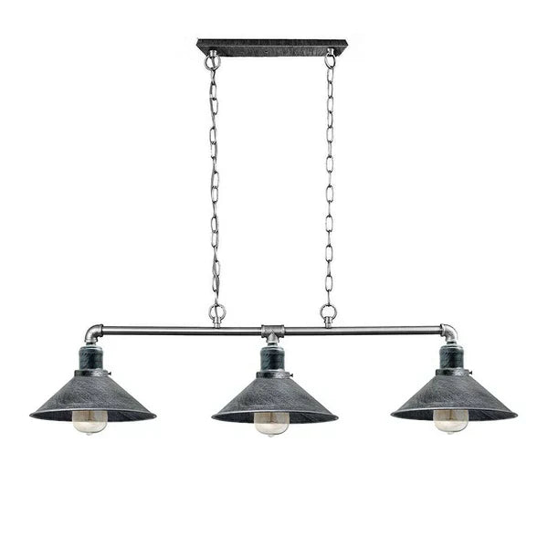 Industrial Black Metal Ceiling Lamp, 3-E27 Vintage Style For Dining Room And Kitchen