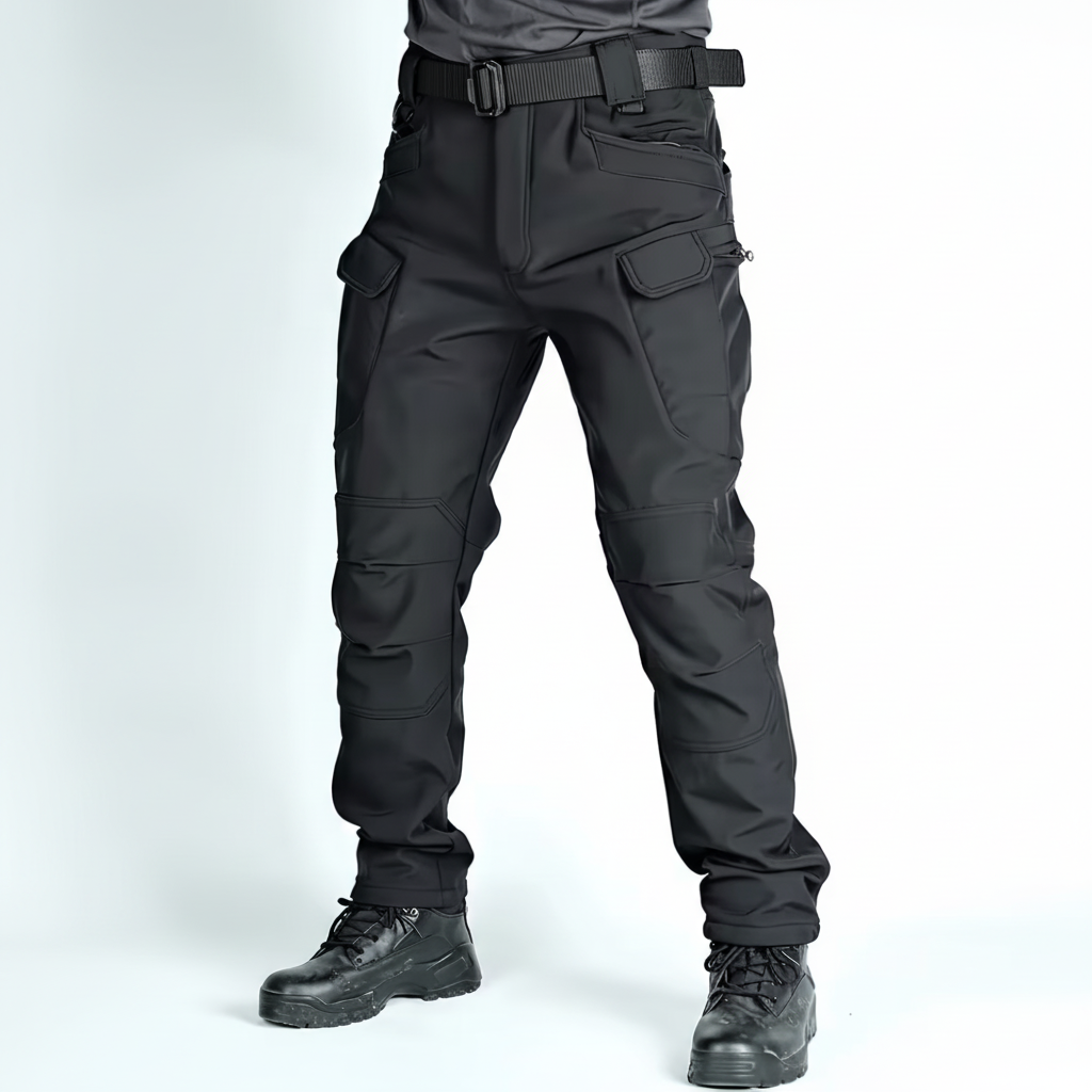 Tactical Fleece-Lined Pants With Cargo Pockets For Outdoor Wear