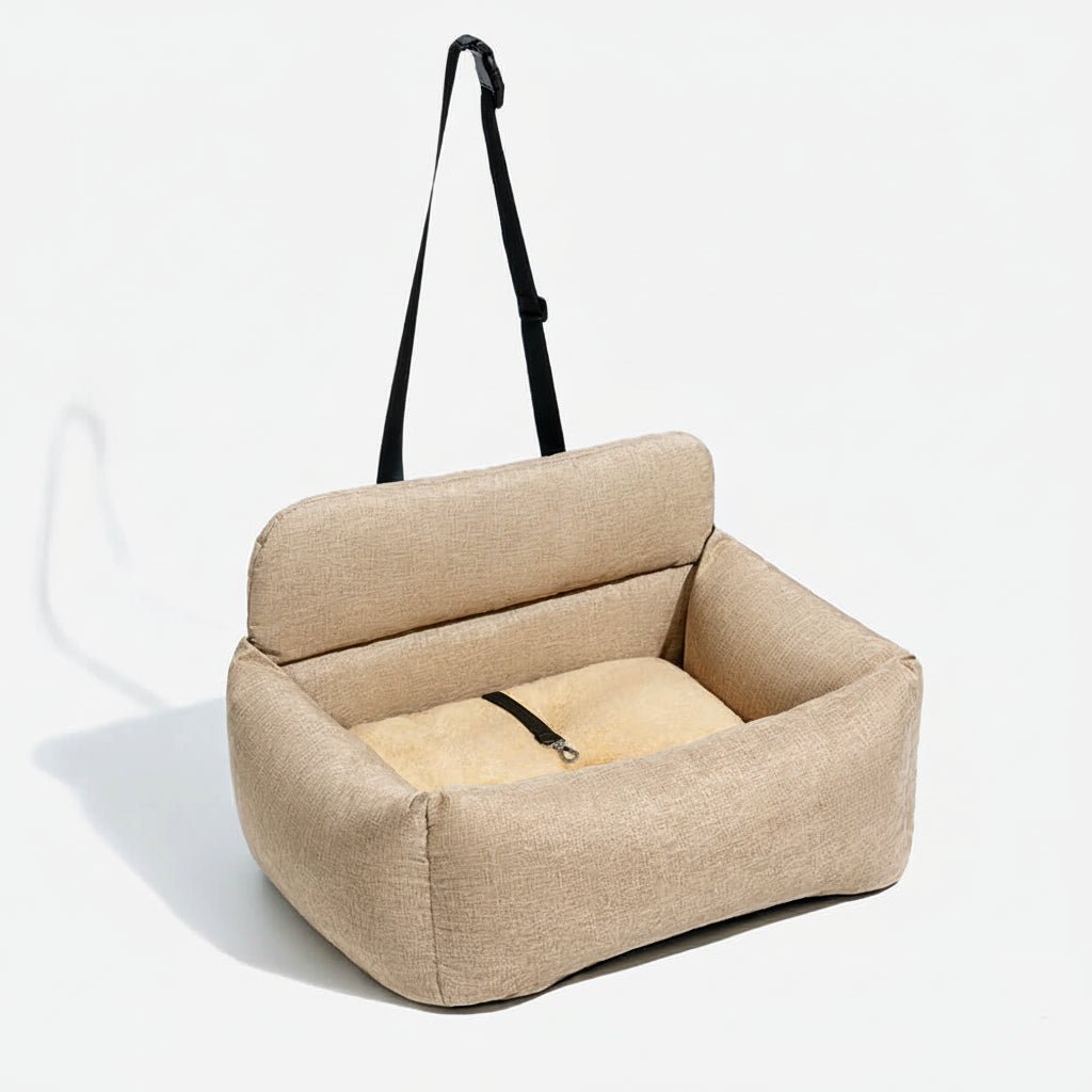 TrailNest Large Washable Dog Car Bed With Secure Straps And Non Slip Bottom