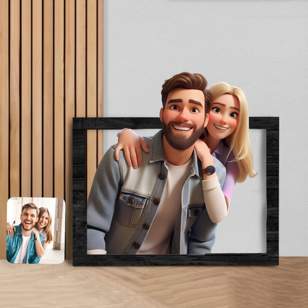 Cornice fotografica in legno personalizzata in arte da parete 3D per i tuoi momenti preferiti