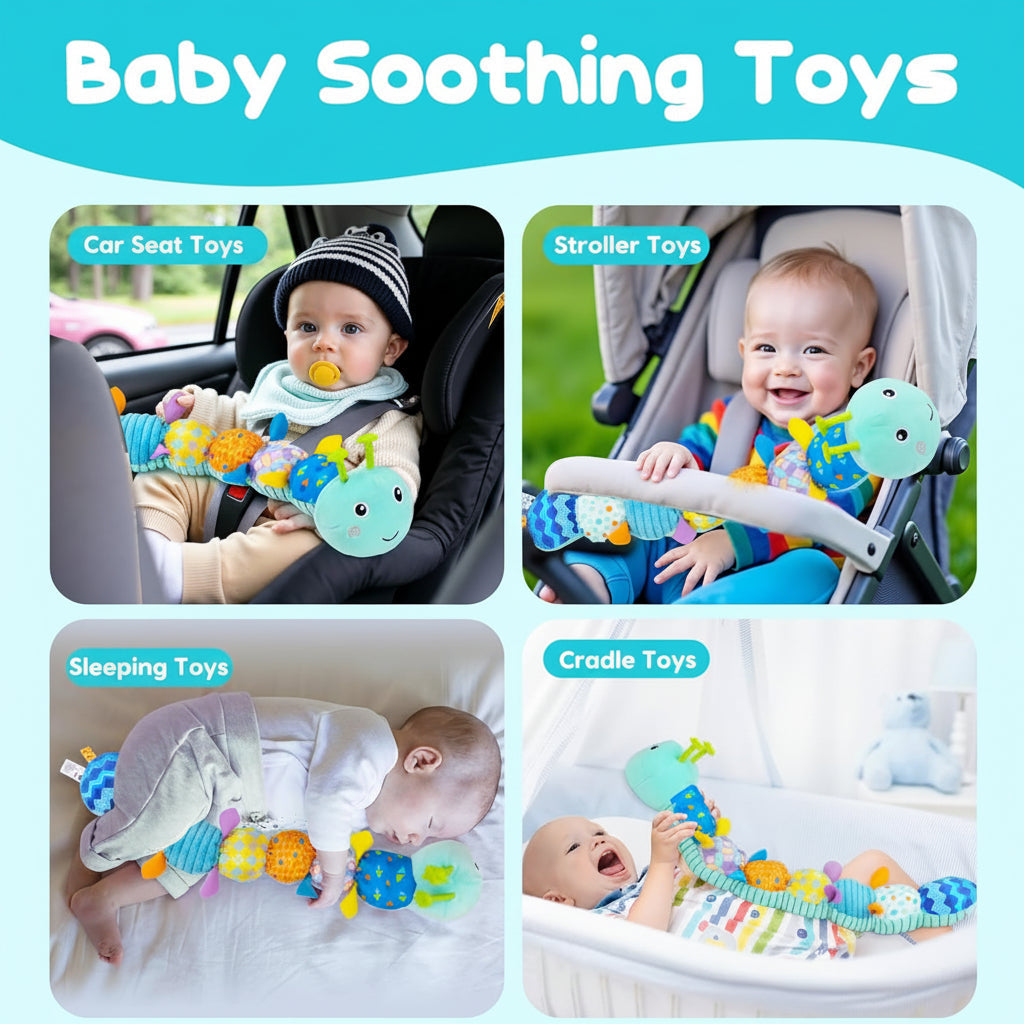 Caterpillar Plush Toy With Music For Baby Sensory And Tummy Time
