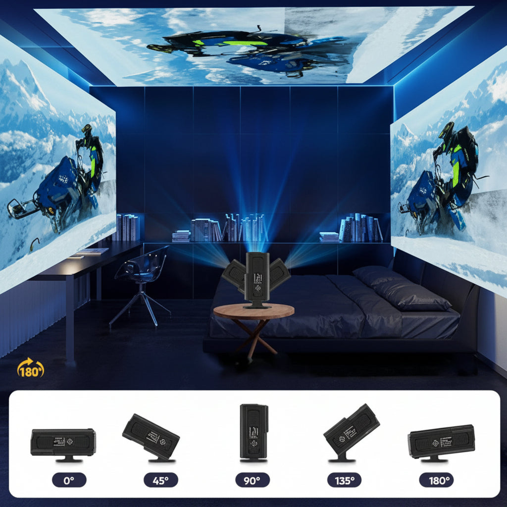 Chytrý 4K mini projektor pro přenosný domácí kino zážitek