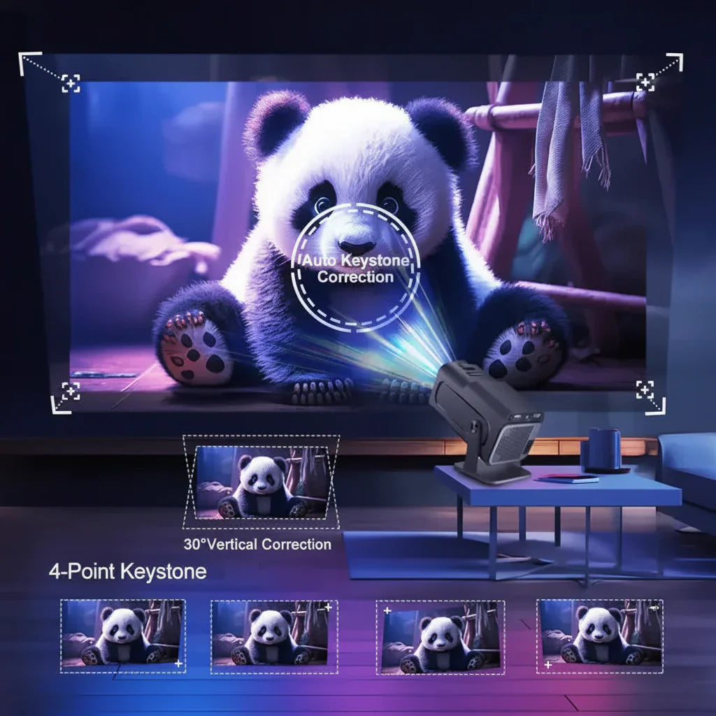 Chytrý 4K mini projektor pro přenosný domácí kino zážitek