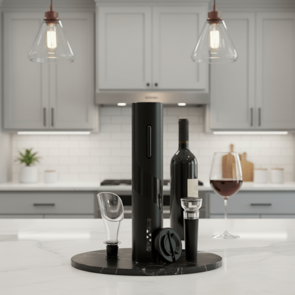 VinoNova 4-in-1 Intelligentes Elektrisches Korkenzieher-Set mit Wiederaufladbarem Design