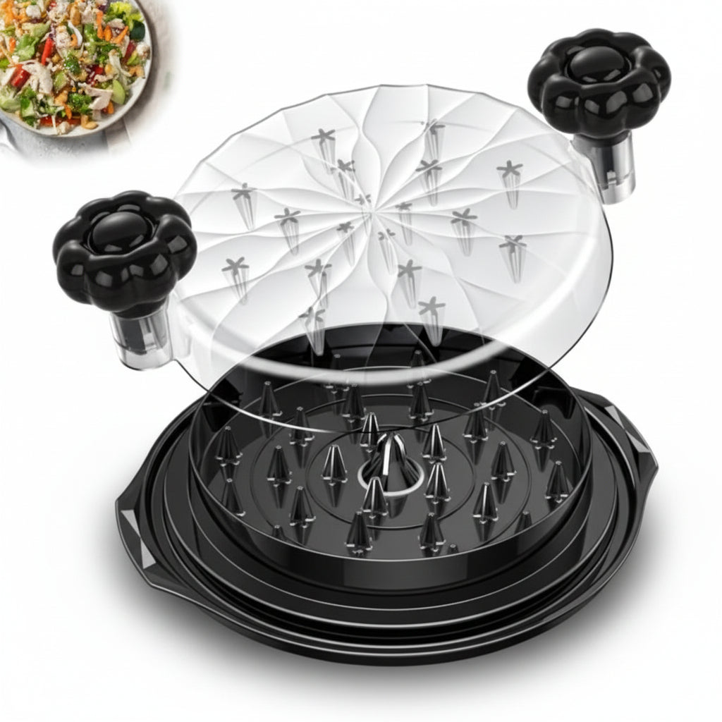 Handheld Meat Shredder With Glass Bowl And Non-Slip Base