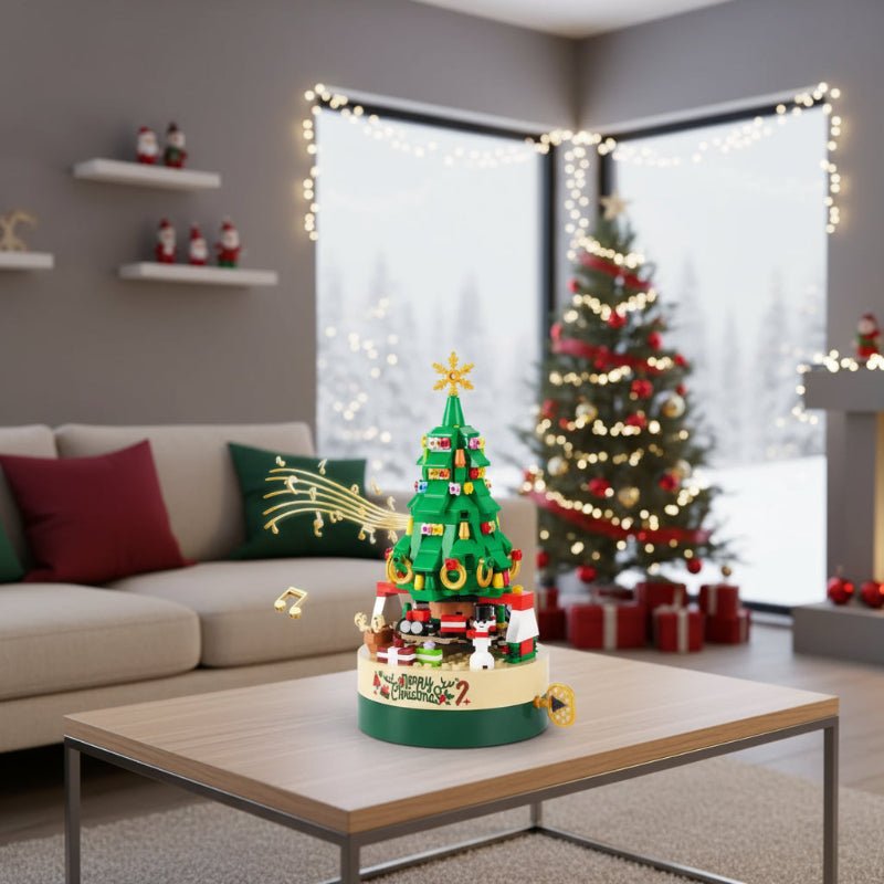 LumoTree Gör-det-själv Julmusiklåda med Träddesign och Vi önskar dig en God Jul