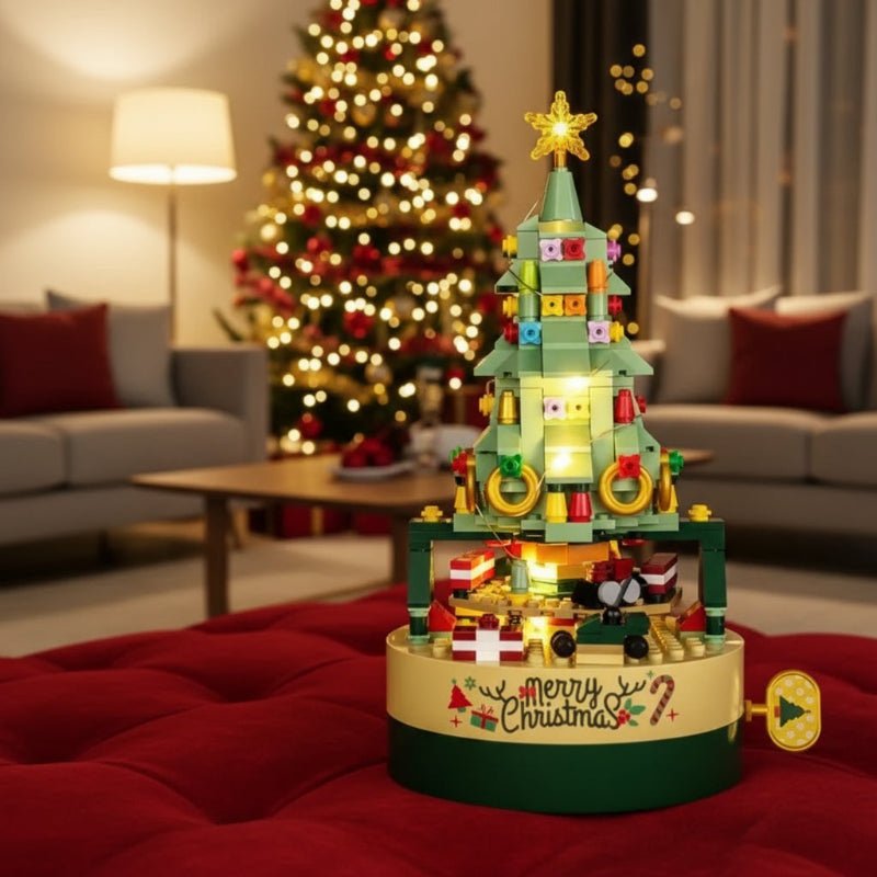 LumoTree Gör-det-själv Julmusiklåda med Träddesign och Vi önskar dig en God Jul