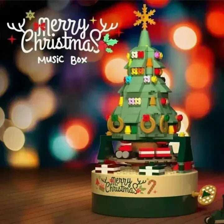 LumoTree Gör-det-själv Julmusiklåda med Träddesign och Vi önskar dig en God Jul