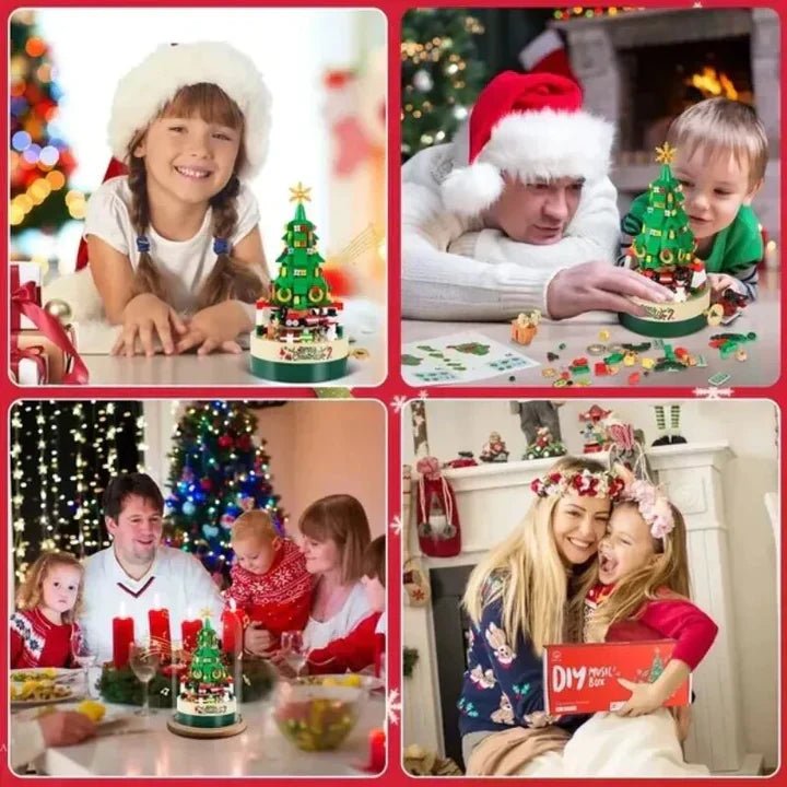 LumoTree Gör-det-själv Julmusiklåda med Träddesign och Vi önskar dig en God Jul