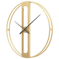 NovaGlow 50cm Gold- und Schwarz-Metall-Wanduhr als Blickfang