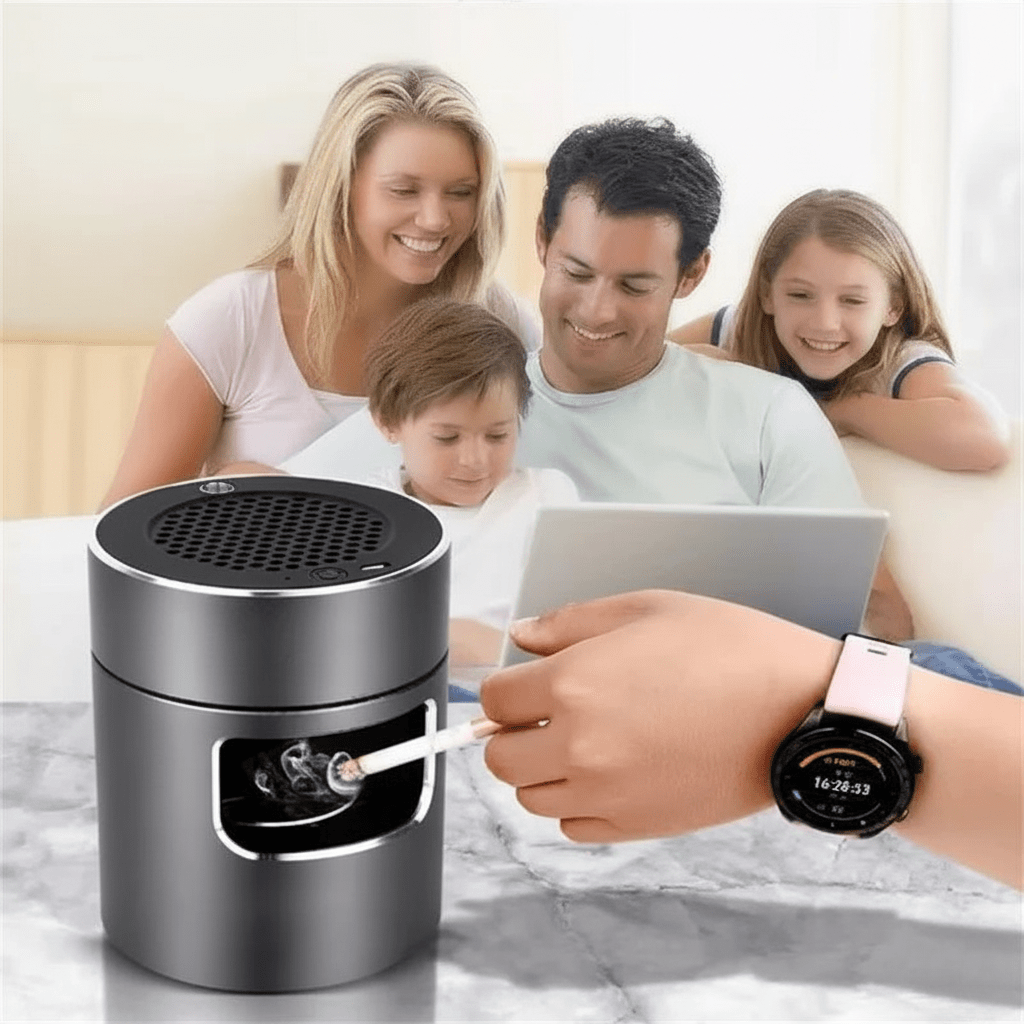 AeroPure Intelligenter Aschenbecher mit USB-Luftreinigungssystem