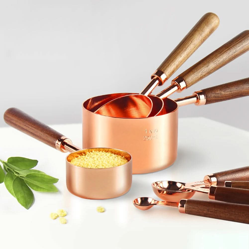Aureline Premium Measuring Set In Stainless Steel With Copper Coating