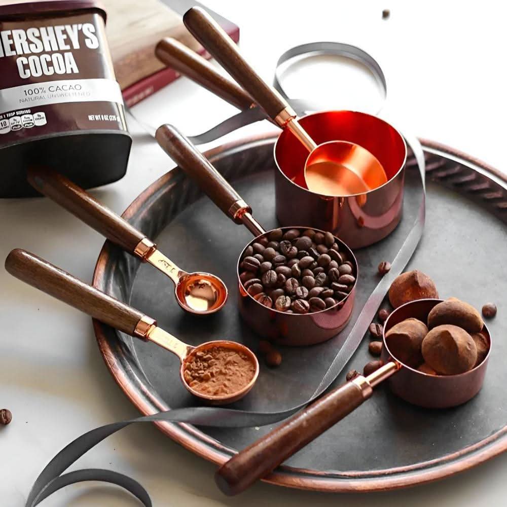 Aureline Premium Measuring Set In Stainless Steel With Copper Coating