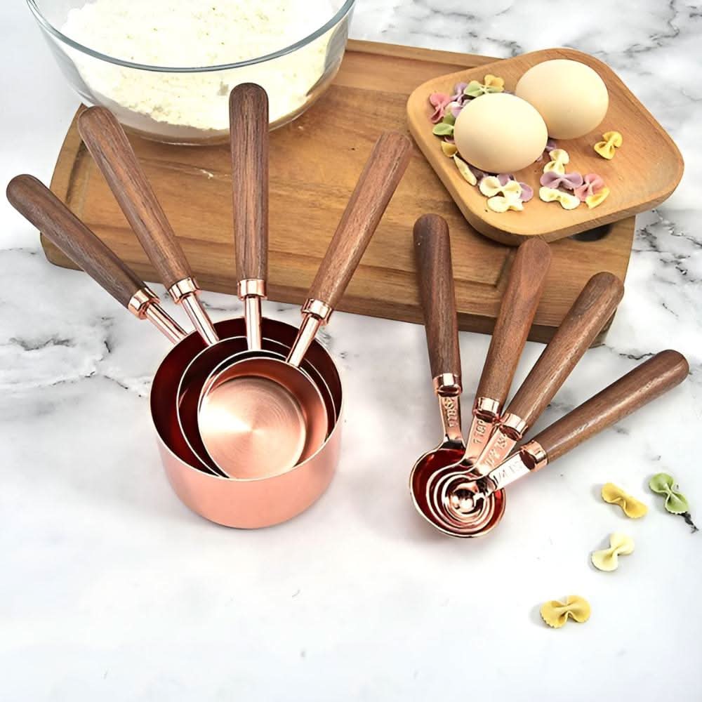 Aureline Premium Measuring Set In Stainless Steel With Copper Coating