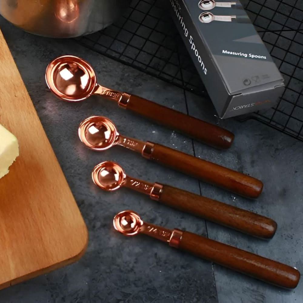 Aureline Premium Measuring Set In Stainless Steel With Copper Coating