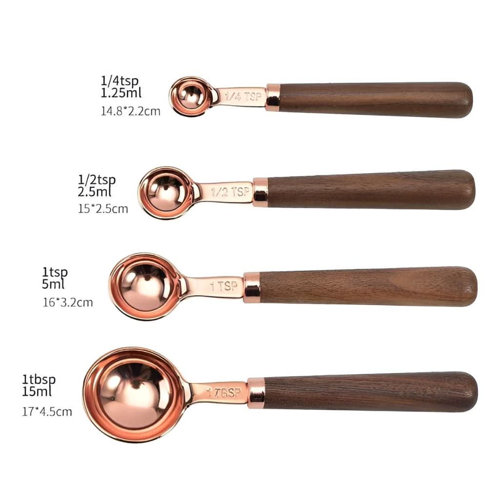 Aureline Premium Measuring Set In Stainless Steel With Copper Coating
