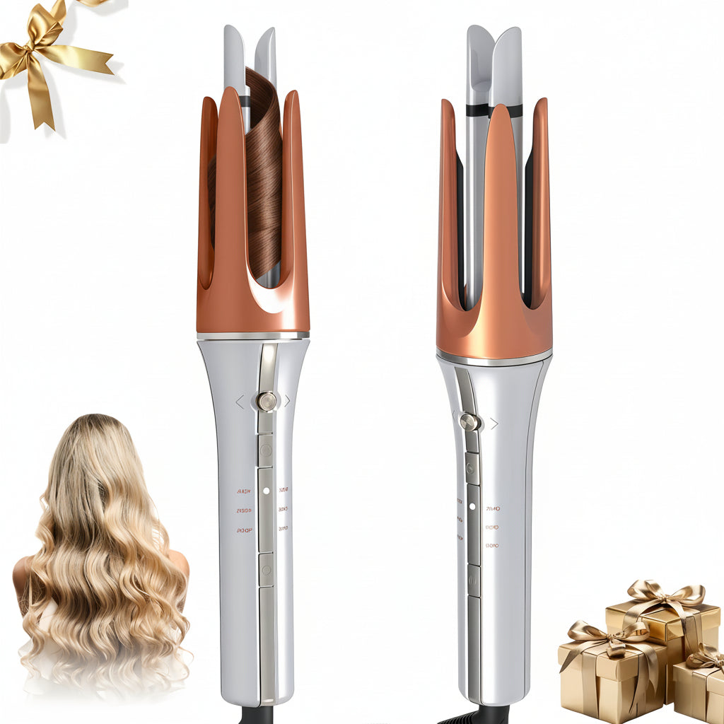 Automatic Ceramic Hair Curler With Rotating Barrel For Soft Waves