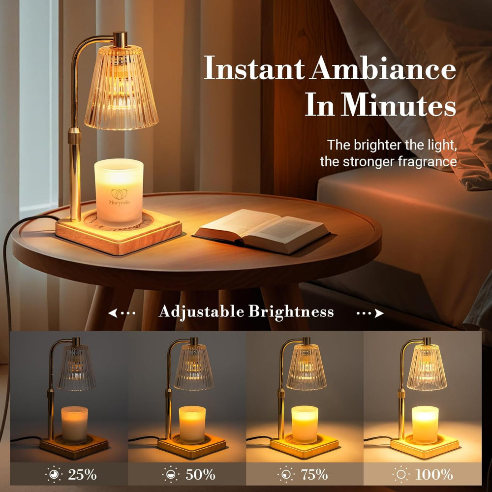 Lampada elettrica scaldacera per candele da tavolo