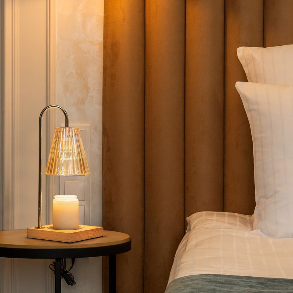 Lampada elettrica scaldacera per candele da tavolo