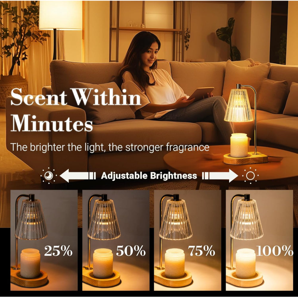 Lampada elettrica scaldacera per candele da tavolo