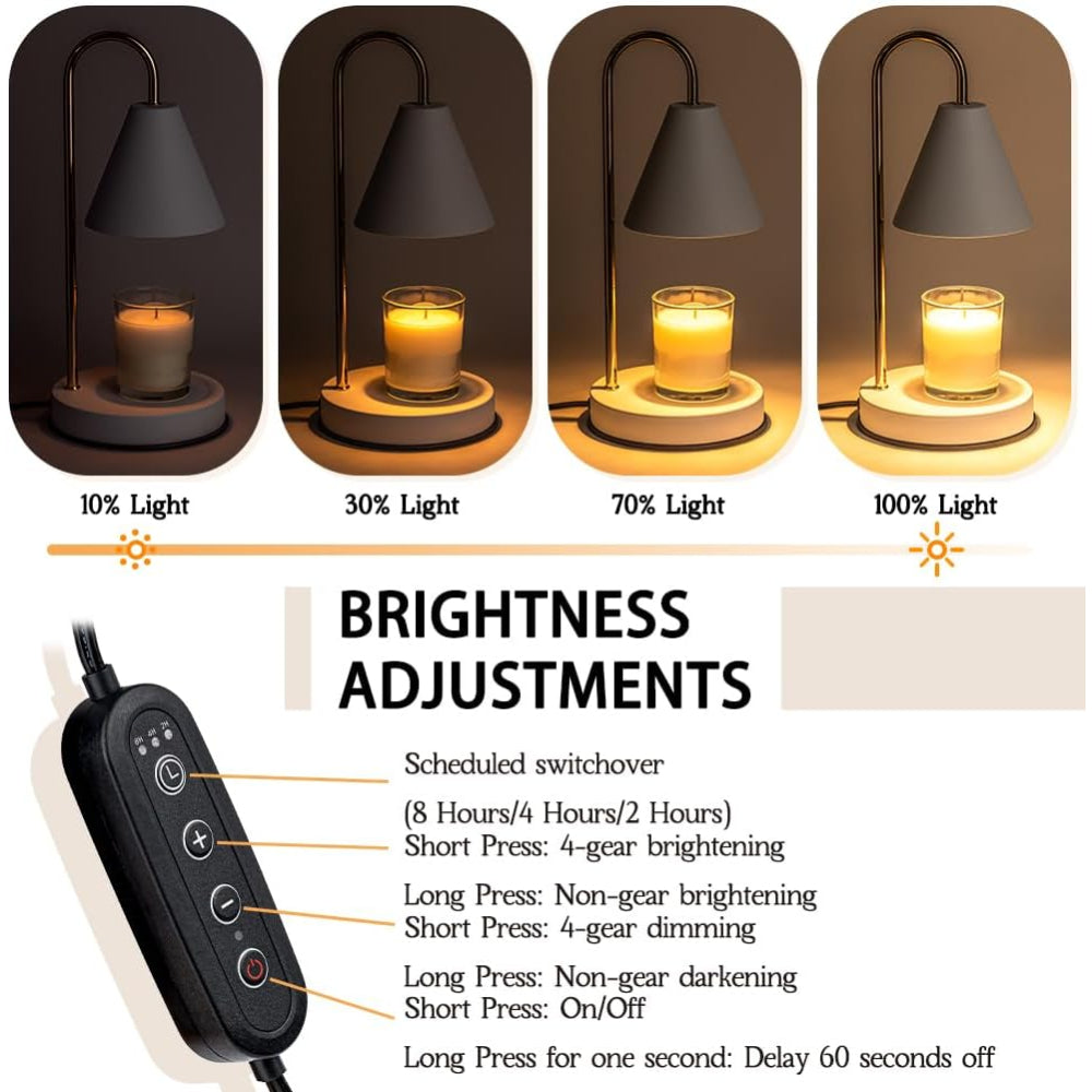 Lampada elettrica scaldacera per candele da tavolo