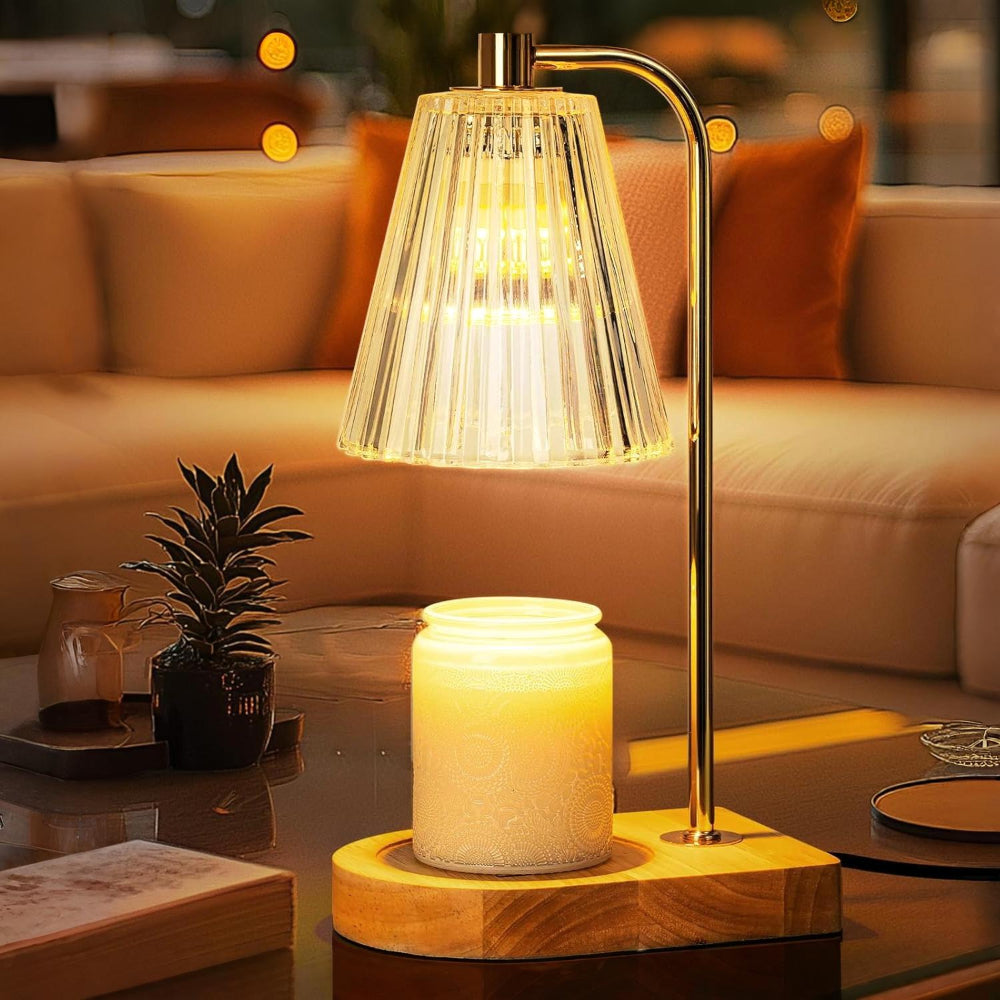 Lampada elettrica scaldacera per candele da tavolo