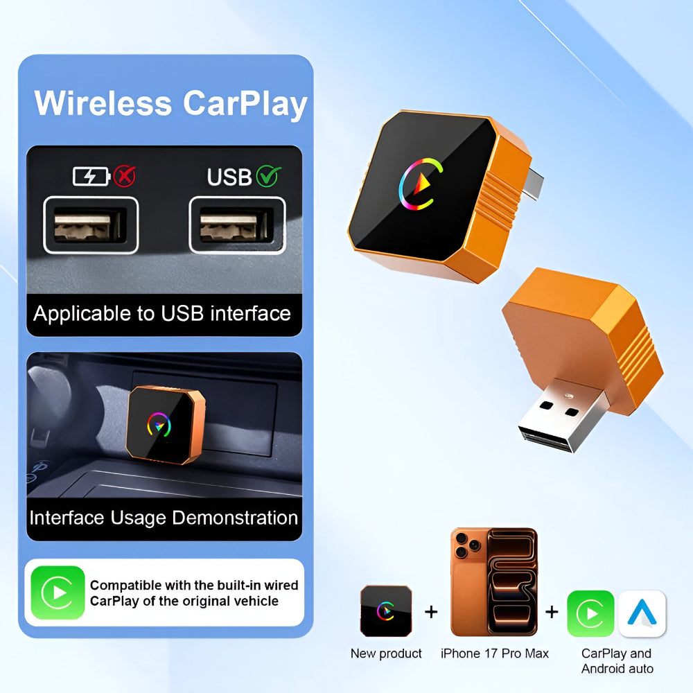 Bezdrátový adaptér USB pro připojení CarPlay do auta