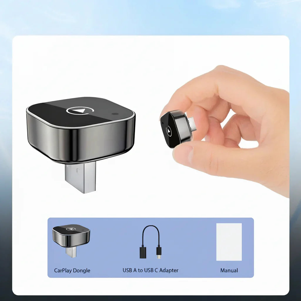 Adaptor wireless CarPlay și Android Auto pentru conectare USB plug and play