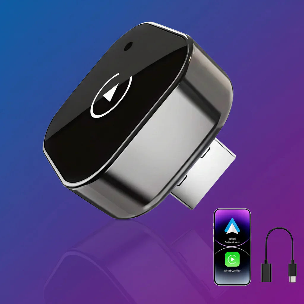 Adaptor wireless CarPlay și Android Auto pentru conectare USB plug and play