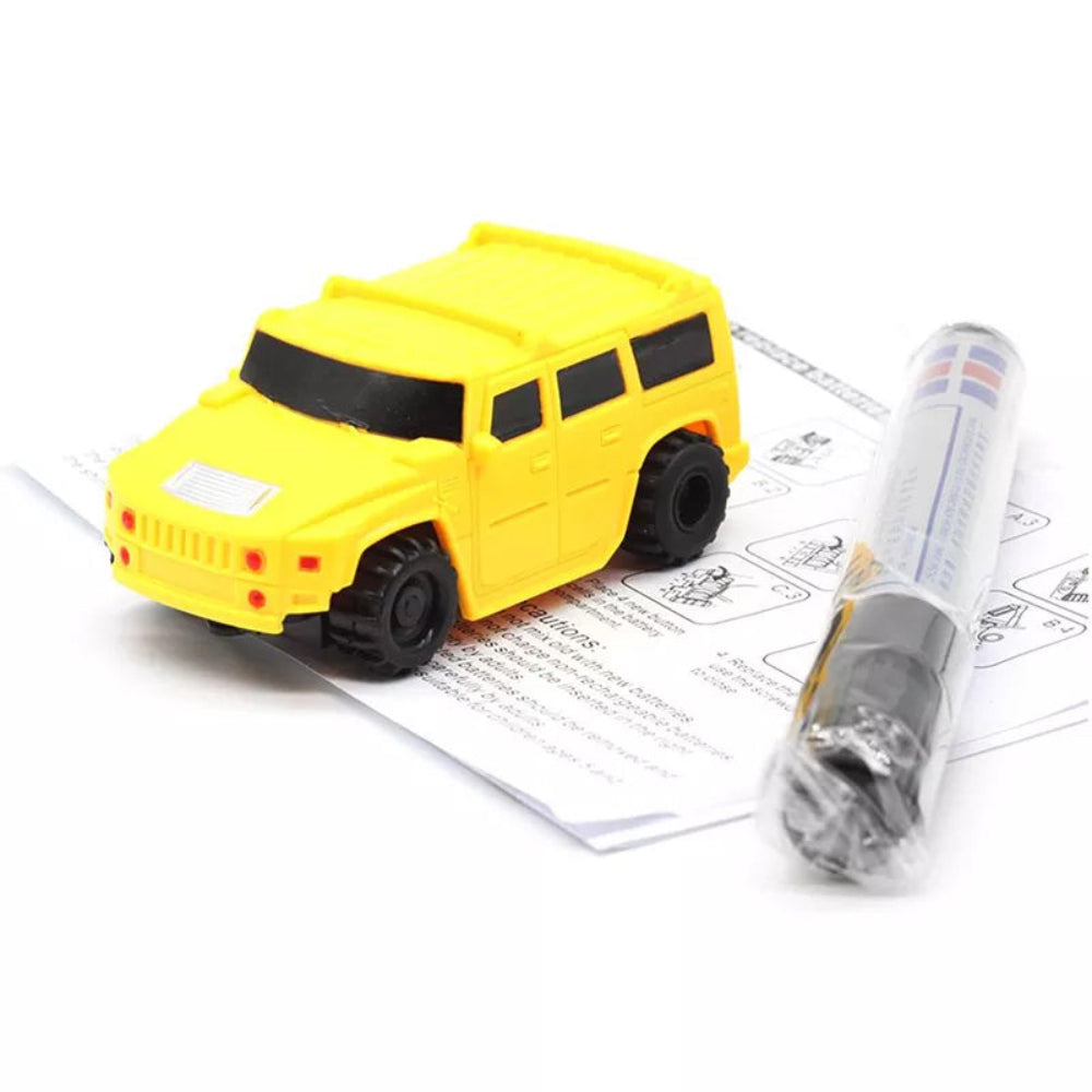 Toy Car Drawing Set With Inductive Line Tracking Playset