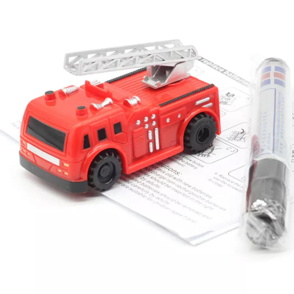 Toy Car Drawing Set With Inductive Line Tracking Playset