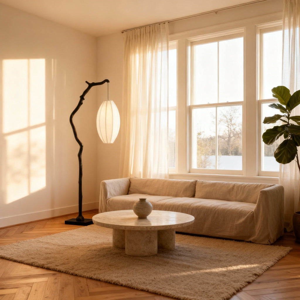 NovaLume Japandi Moderne Vloerlamp Voor Woonkamer