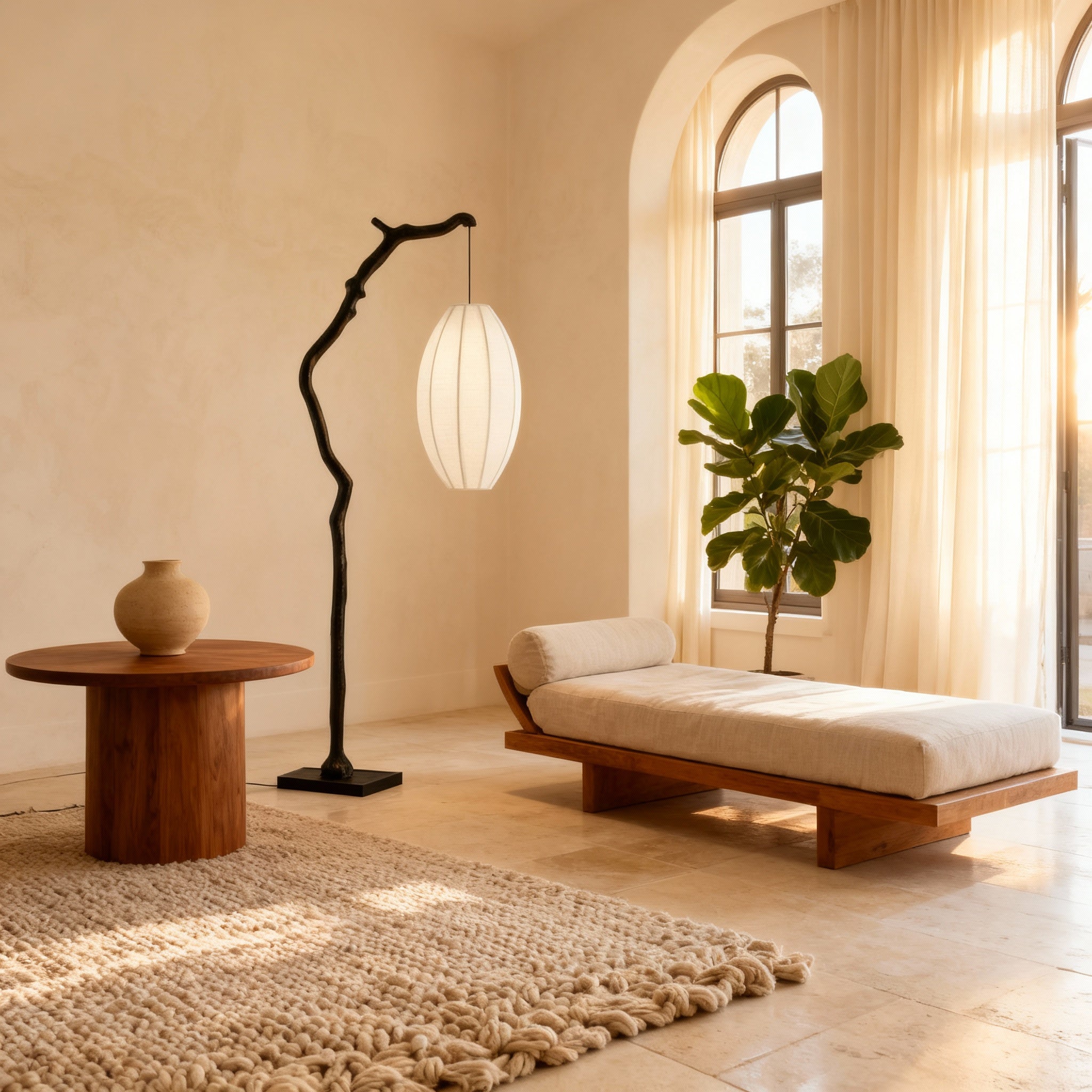 NovaLume Japandi Moderne Vloerlamp Voor Woonkamer