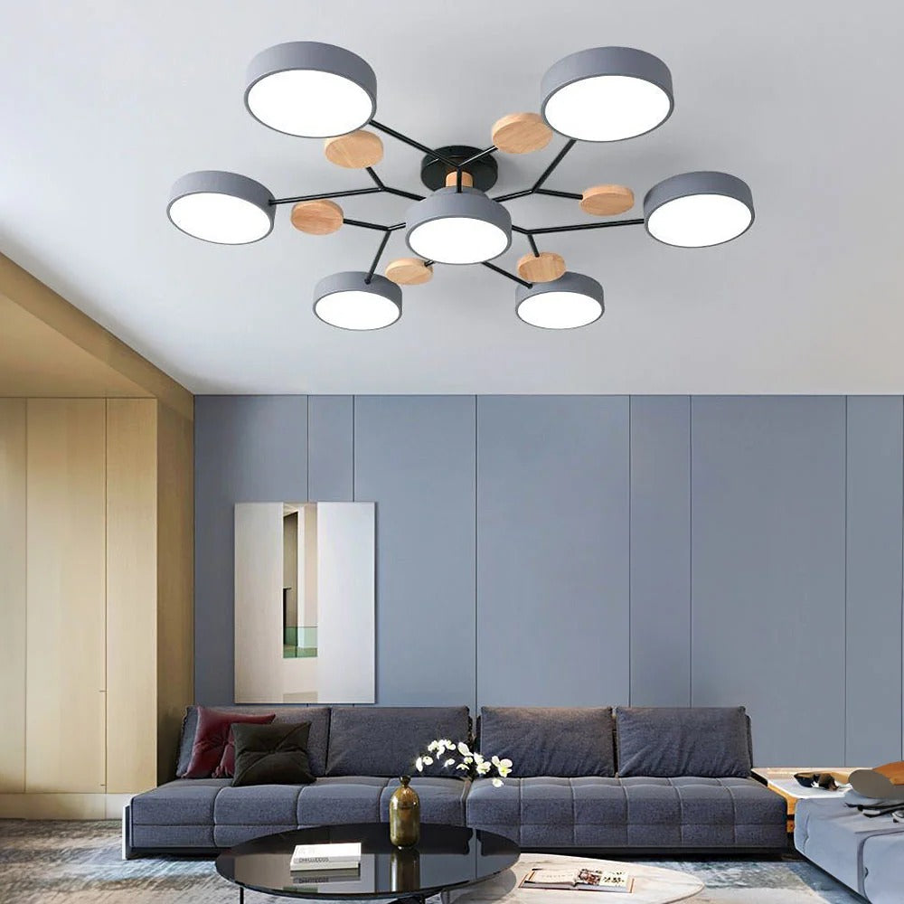 Modern LED Ceiling Light Fixture With Flush Mount Design