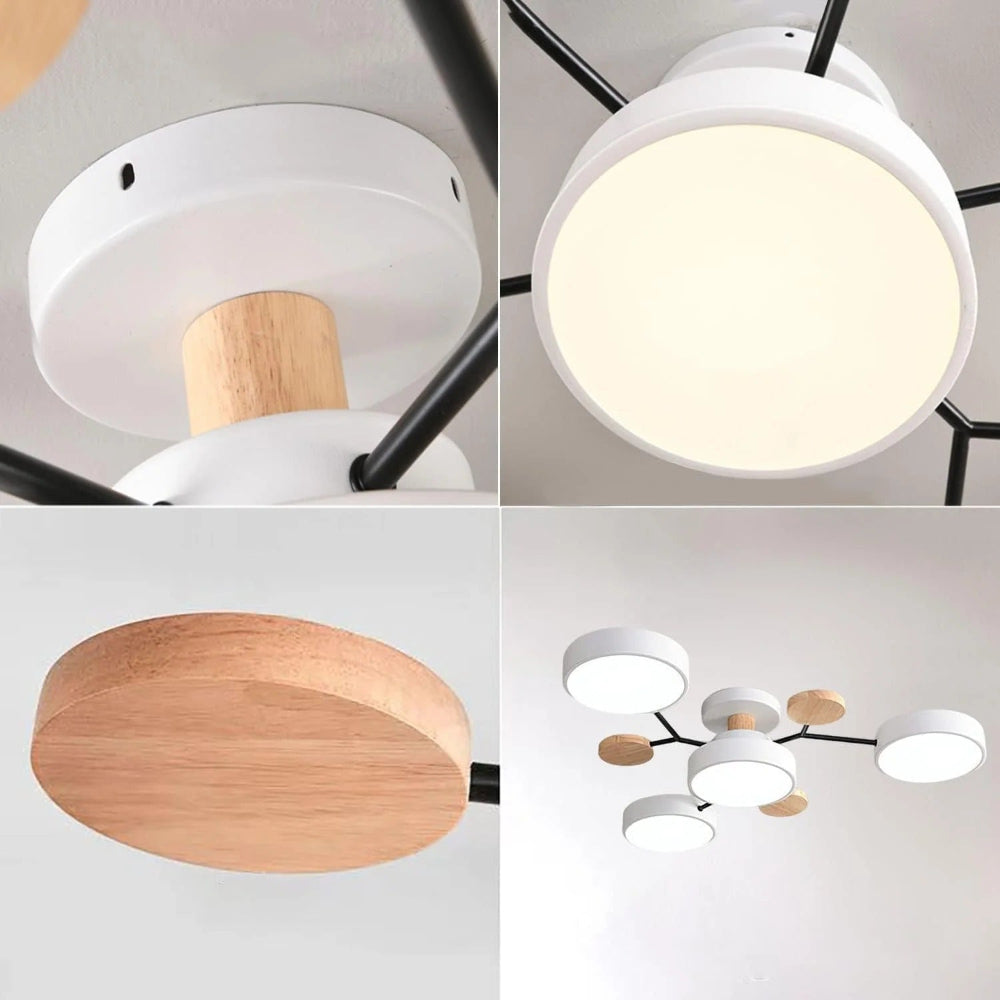 Modern LED Ceiling Light Fixture With Flush Mount Design