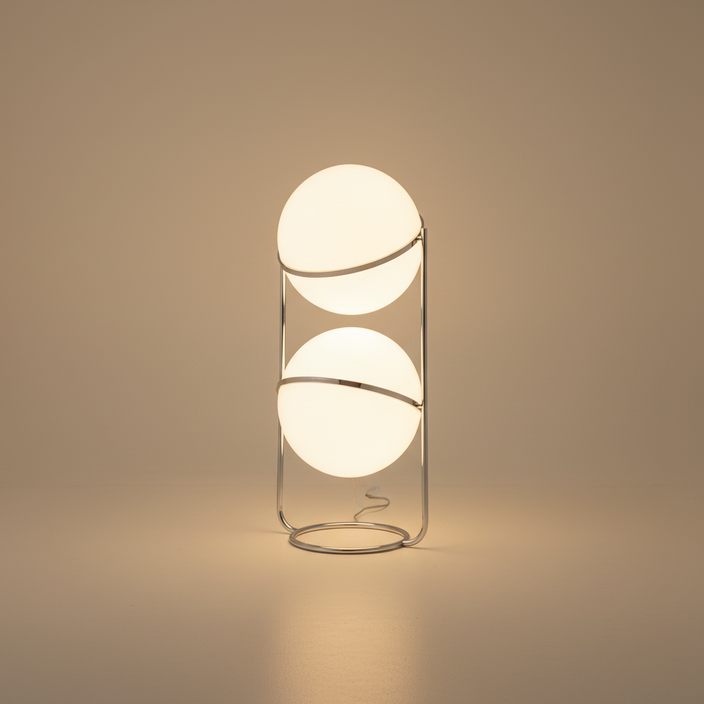 Nowoczesna szklana lampa wisząca AstraSphere z chromowanym wykończeniem