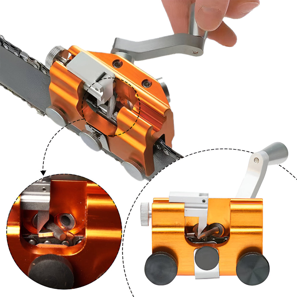 Chainsaw Chain Sharpening Jig With Guide Clamp For Precise Grinding