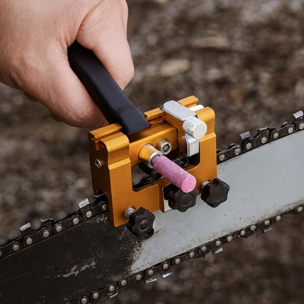 Chainsaw Chain Sharpening Jig With Guide Clamp For Precise Grinding