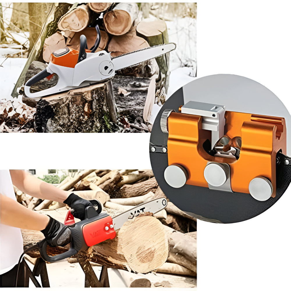 Chainsaw Chain Sharpening Jig With Guide Clamp For Precise Grinding
