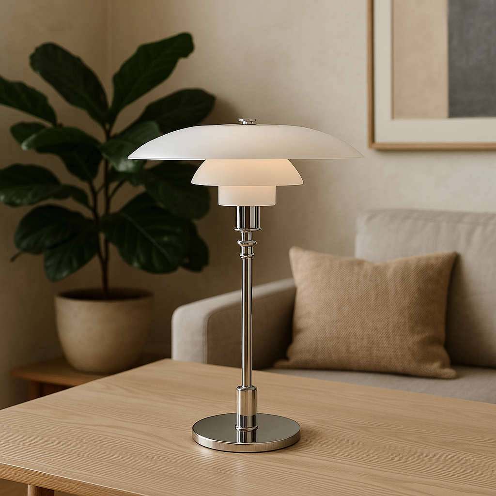 Candeeiro de Secretária Danish Design com Charme Escandinavo e Brilho Aconchegante