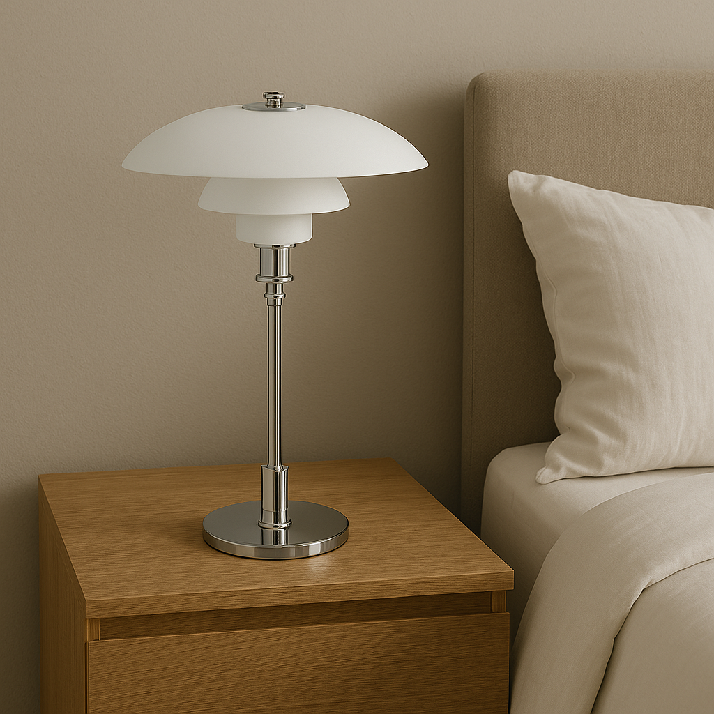 Candeeiro de Secretária Danish Design com Charme Escandinavo e Brilho Aconchegante