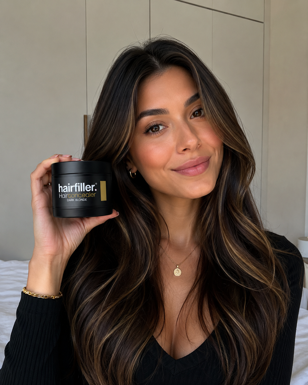 Polvo Corrector Instantáneo para el Cabello – Cubre Raíces, Canas y Áreas con Pérdida de Cabello en Segundos