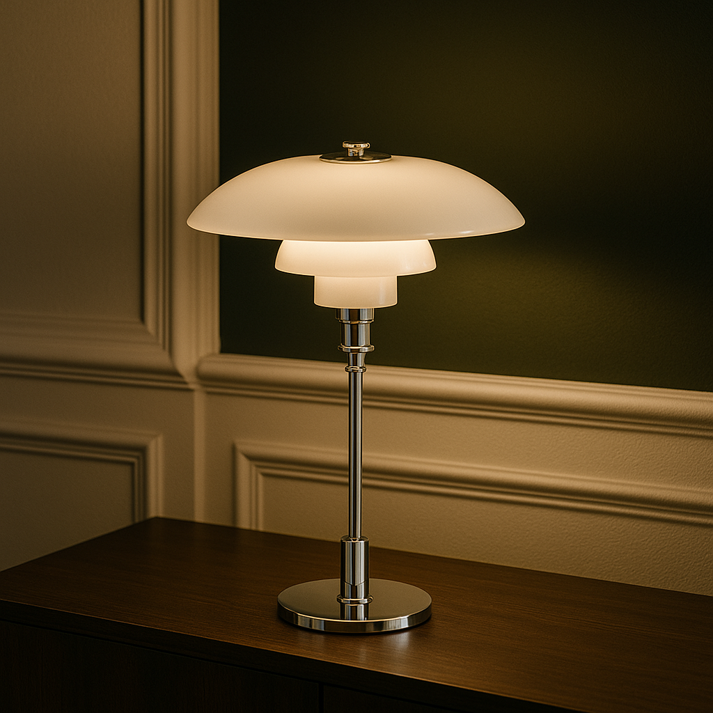 Candeeiro de Secretária Danish Design com Charme Escandinavo e Brilho Aconchegante