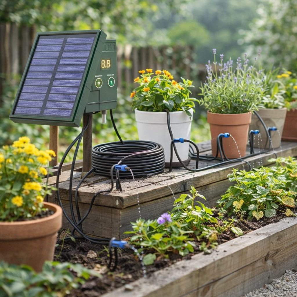 AquaNova Smart Solar Powered Drip Irrigation System
