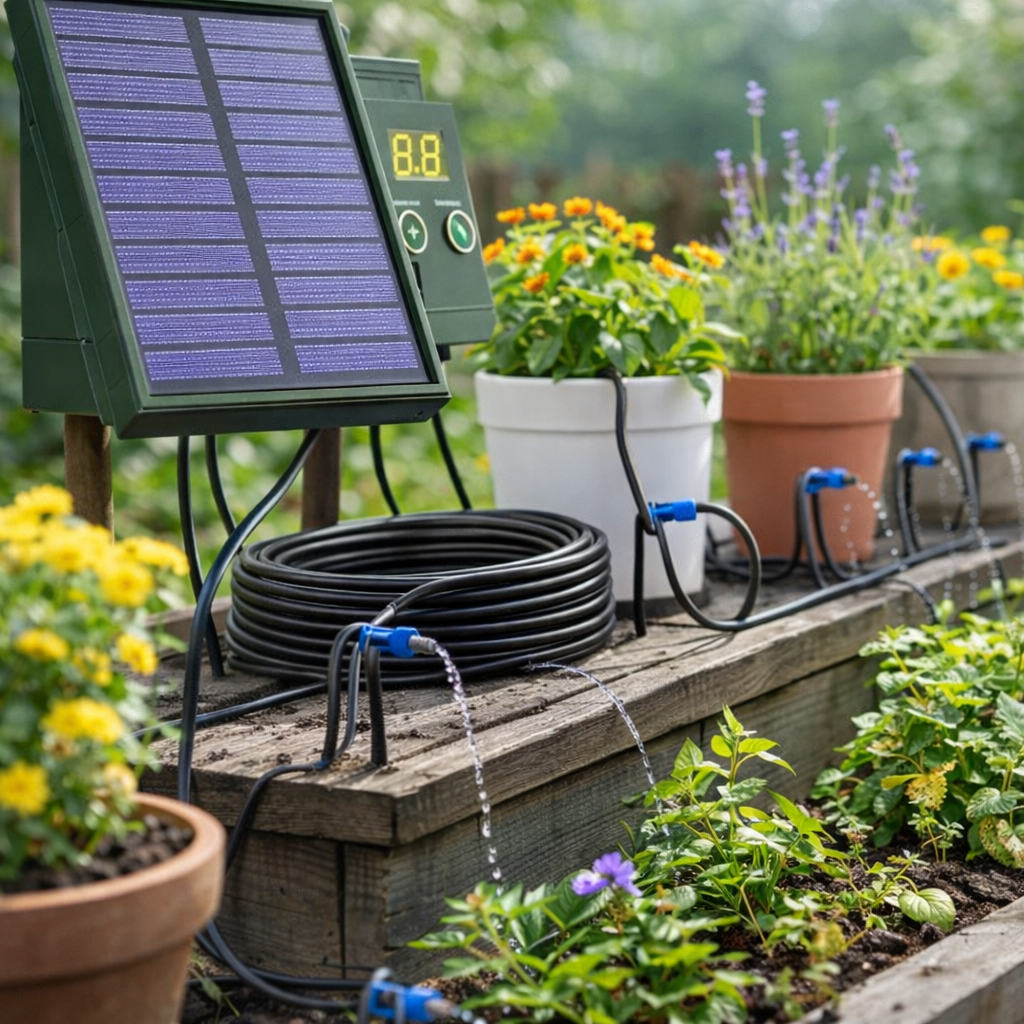 AquaNova Smart Solar Powered Drip Irrigation System